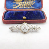 Victorian Sterling Silver Maltese Cross Sweetheart Brooch 1897 Chester Antique