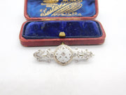 Victorian Sterling Silver Maltese Cross Sweetheart Brooch 1897 Chester Antique