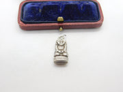 Sterling Silver Aztec Statue Charm Pendant Vintage c1970