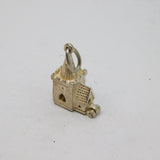 Sterling Silver Opening Church With Figures Inside Charm Pendant Vintage c1970