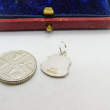 Sterling Silver and Enamel Windsor Travel Shield Charm Pendant Vintage c1970