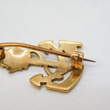 WWII 9ct Yellow Gold Wrens Navy Sweetheart Brooch Antique c1940s