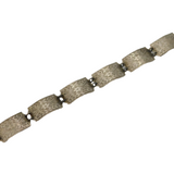 Sterling Silver Floral Pattern Panel Bracelet Antique 1946 London