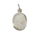 Sterling Silver St Christopher Charm Pendant Vintage c1970