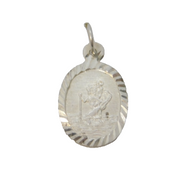 Sterling Silver St Christopher Charm Pendant Vintage c1970