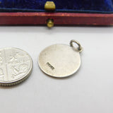 Sterling Silver St Christopher Travel Charm Pendant Vintage c1970