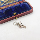 Sterling Silver Spanish Guitar Player Charm Pendant Vintage c1970