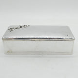 Sterling Silver Mounted Large Bridge Cards Box Antique 1928 Birmingham