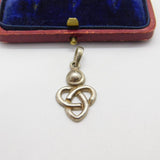Sterling Silver Little Knot Charm Pendant Vintage c1970