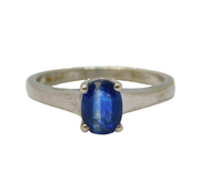 Sterling Silver & Sapphire Set Dress Ring Vintage c1990s