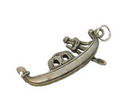 Sterling Silver Venetian Gondola Charm Pendant Vintage c1970
