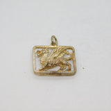 Sterling Silver Framed Dragon Form Pendant Vintage c1970s