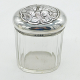 Victorian William Comyns Sterling Silver Cut Glass Vanity Jar Antique London