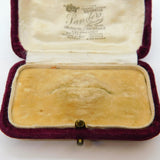 Edwardian Purple Velvet Jewellery Brooch Box Antique c1910s
