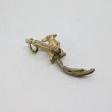 Sterling Silver Moving Bird On Perch Charm Pendant Vintage c1970