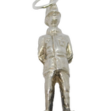 Sterling Silver Standing Policeman Charm Pendant Vintage c1970