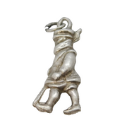 Sterling Silver Royal Beefeater Charm Pendant Vintage c1970
