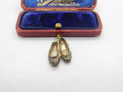 Sterling Silver Morris Dancing Shoes English Charm Pendant Vintage c1970