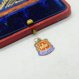 Sterling Silver Isle of Weight Traveller Shield Charm Pendant Vintage c1970