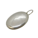 Sterling Silver Large Bean Form Drop Pendant Vintage 1984 London