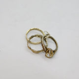 Sterling Silver 3 Paste Set Wedding Rings Charm Pendant Vintage c1970s