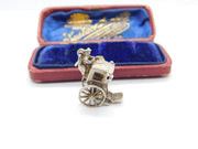Sterling Silver Carriage and Butler Charm Pendant Vintage c1970