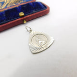 Sterling Silver St Christopher Charm Pendant Vintage c1970