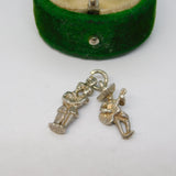 Sterling Silver Spanish Flamenco Dancing Charm Pendant Vintage c1970