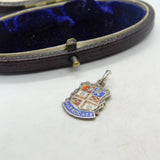 Sterling Silver Harrogate Traveller Shield Charm Pendant Vintage c1970
