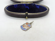 Sterling Silver Harrogate Traveller Shield Charm Pendant Vintage c1970