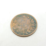 Italian King Vittorio Emanuele II 5 Centesimi Coin Antique 1861 Victorian