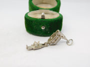 Sterling Silver Opening Church Charm Pendant Vintage c1970