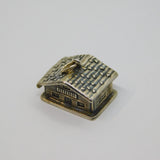 Sterling Silver Opening Chalet With Bedroom Inside Charm Pendant Vintage c1970