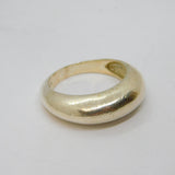 Sterling Silver Modernist Domed Front Dress Band Ring Contemporary c2000 Size Q
