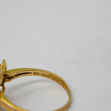 9ct Yellow Gold, Faceted Amethyst Dress Ring Vintage 1975 London