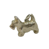 Sterling Silver Scotty Dog Scottish Terrier Charm Pendant Vintage c1970