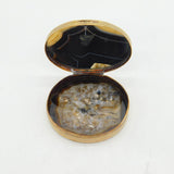 George III Gilt Metal & Banded Agate Double-Sided Snuff Box Antique c1760s