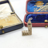 Sterling Silver Big Ben Charm Pendant Vintage c1970