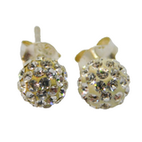 Pair of Sterling Silver Glitterball Stud Earrings Vintage c1970