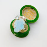 Sterling Silver Larimar & Topaz Dolphin Studio Ring Vintage c1970 Size O 1/2