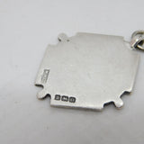 Sterling Silver Enamel Essex County Fob Medal Antique 1938 Birmingham