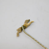 Victorian 9ct Gold Topped Running Greyhound Stick Pin Antique c1880