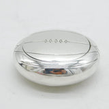 George V Sterling Silver Novelty Football Form Snuff Box Antique 1920 Birmingham