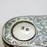 19th Century Russian Silver Niello Enamel Three-Coin Holder Antique c1850s
