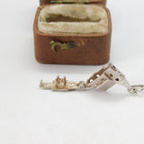 Sterling Silver Wedding in the Church Charm Pendant Vintage c1970
