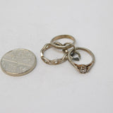 Sterling Silver Wedding & Engagement Ring Charm Pendant Vintage c1970