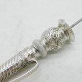 19th Century Dutch Sterling Silver Knitting Needle Holder Antique c1820s