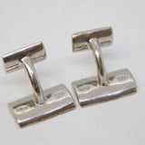 Pair of Sterling Silver & Diamond Set Gents Cufflinks Vintage c1990s