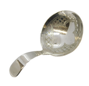 George III Sterling Silver Bright Cut Floral Tea Caddy Spoon Antique 1813 London