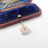 Sterling Silver & Enamel Scotland Charm Pendant Vintage c1970